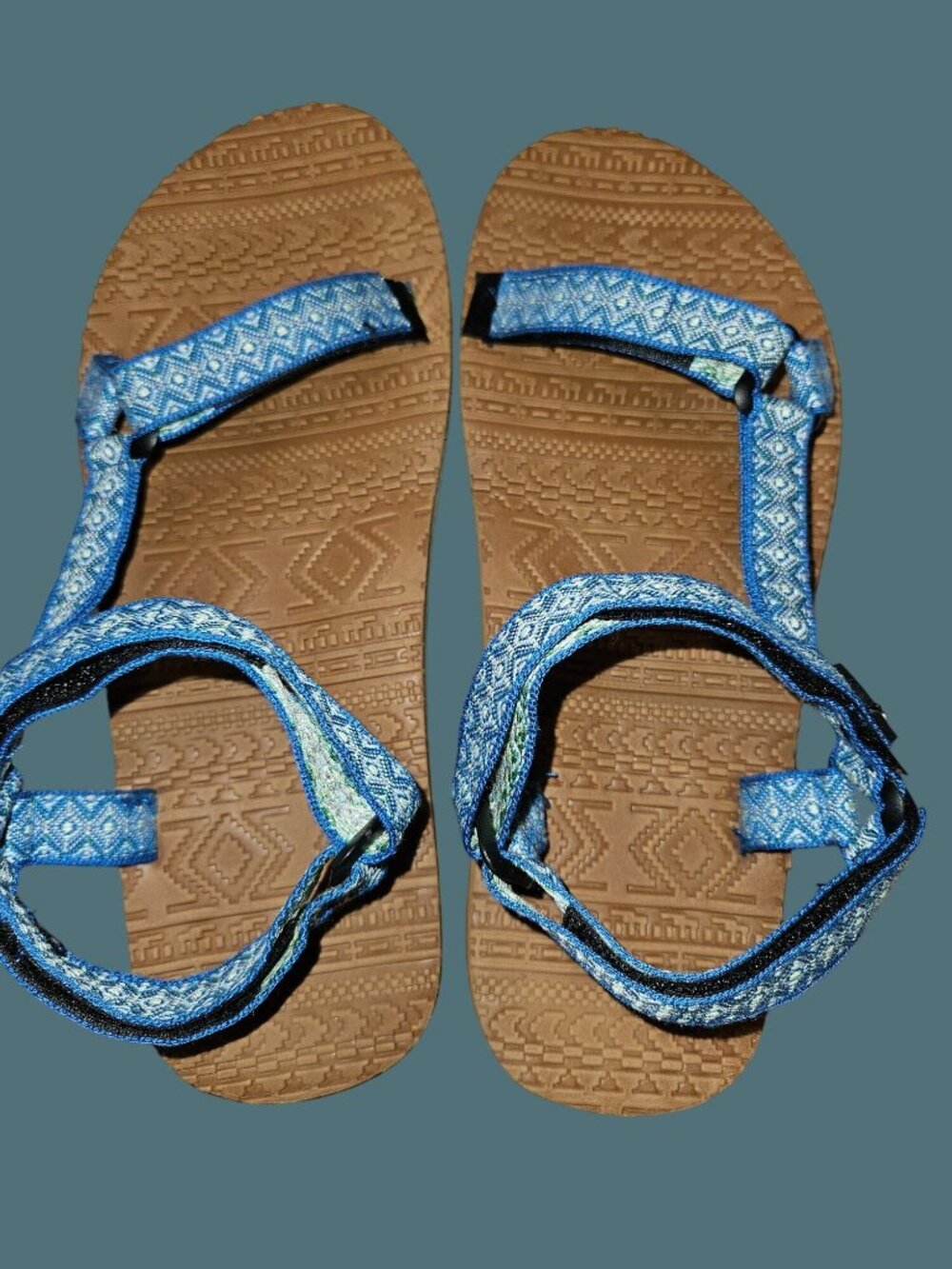 Muk Lux Sport Bar Sandals Adjustable Hoop & Loop Straps Women Size 10 Summer